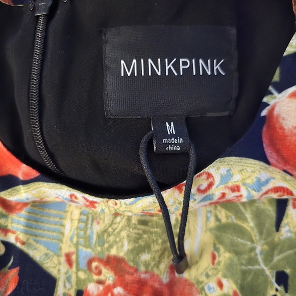 MINKPINK Heat Wave Mini Dress Size M Floral Dress 100% Viscose - Picture 10 of 15